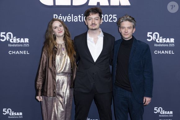 Anne-Sophie Bailly, Charles Peccia Galletto et  Swann Arlaud - Photocall de la soirée "Cesar Révélations 2025" au Trianon à Paris le 20 janvier 2025.

© Olivier Borde / Bestimage