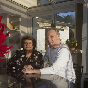 Herbert Leonard et sa femme Cléo chez eux à Barbizon le 2016/12/2016