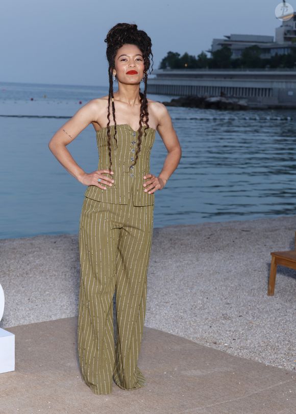 Jaz Sinclair - Photocall de la soirée au "Neptune" lors du 64ème Festival de Télevision de Monte Carlo le 14 juin 2025.
© Denis Guignebourg / Bestimage