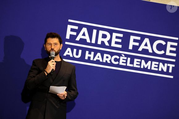 Christophe Beaugrand - G.Attal lance sa fondation "Faire Face", contre le harcèlement scolaire, au Philanthro-Lab à Paris, le 6 novembre 2024. © Dominique Jacovides / Bestimage