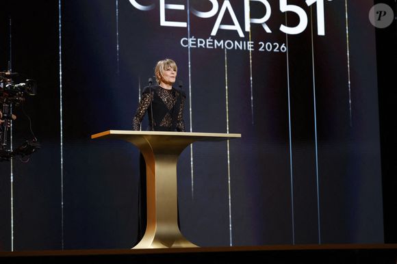 Marina Fois est venue dans une robe signéer Nicolas Ghesquière pour Vuitton

Marina Fois lors de la 51e cérémonie des César du cinéma qui s'est tenue à l'Olympia le 26 février 2026, à Paris, France. Photo par Nasser Berzane/ABACAPRESS.COM