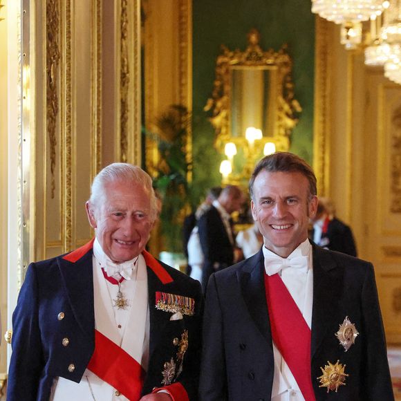 Pour l'occasion, le roi Charles III avait organisé un grand Banquet d'État le soir même

Le roi Charles III et Emmanuel Macron lors du Banquet d'État organisé en l'honneur du Président français à Londres le mardi 8 juillet 2025. Photo by Ludovic Marin/Pool/ABACAPRESS.COM