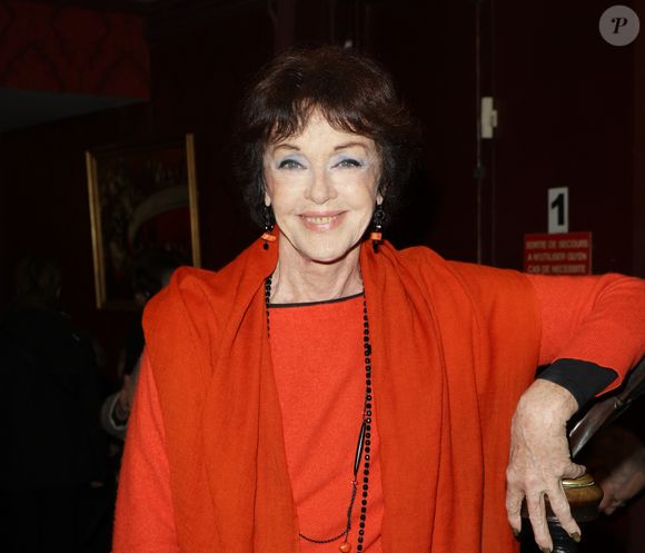 Anny Duperey lors de la cérémonie de remise du Prix du Brigadier et dévoilement de la plaque commémorative en hommage / mémoire à Myriam Feune de Colombi au théâtre Montparnasse à Paris, France, le 12 décembre 2024. © Coadic Guirec/Bestimage