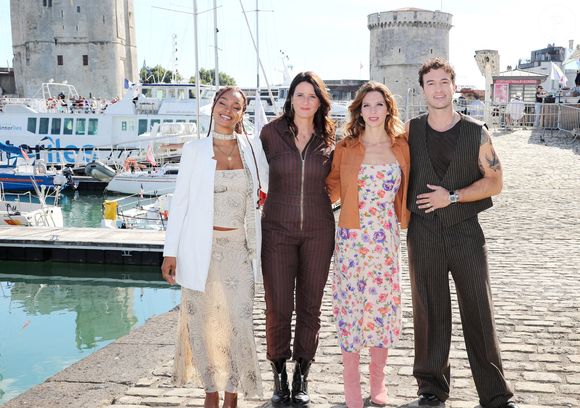 Johanna Boyer, Anne Decis, Marie Hennerez, Inaki Lartigue - Photocall de la série "Plus belle la vie" lors de la 26ème Edition du Festival de la Fiction de La Rochelle. Le 13 septembre 2024
© Patrick Bernard / Bestimage