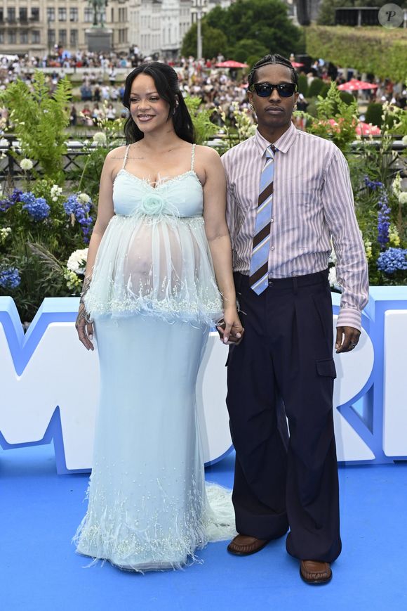 Rihanna et AASAPAP Rocky  au photocall de la première du film "Les Schtroumpfs" en Belgique. 

Photo :  Jan De Meuleneir / Photonews / Bestimage