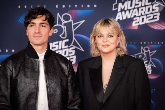 Tapis rouge des NRJ MUSIC AWARDS 2023. LOUANE ET FLORIAN ROSSI assistent au tapis rouge des NRJ MUSIC AWARDS 2023, au Palais des Festivals, à Cannes. Le 10 novembre 2023. Photo by Shootpix/ABACAPRESS.COM