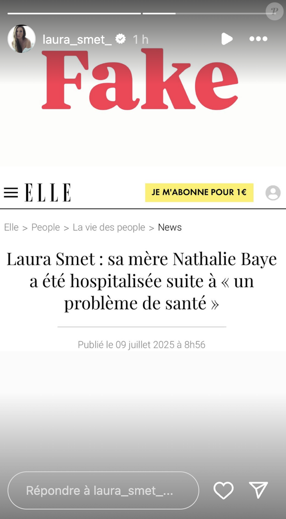 Laura Smet sort du silence suite aux infos qui sont sorties sur sa mère Nathalie Baye.