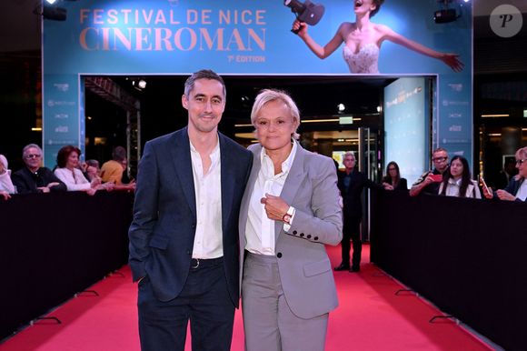 Muriel Robin et Pierre Mazingarbe - Tapis rouge lors de la 7ème édition du festival Cinéroman au Pathé gare du Sud à Nice le 1er Octobre 2025. © Bebert-Jacovides/Bestimage