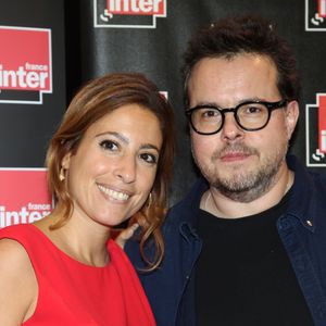 Léa Salamé et Nicolas Demorand - Conférence de presse de rentrée de Radio France à la Maison de la radio à Paris, le 30 août 2017. © Denis Guignebourg/Bestimage