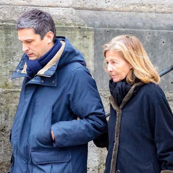 Claire Chazal aux obsèques de Catherine Laborde en l'église Saint-Roch à Paris, le 6 février 2025. 

© Jacovides - Moreau / Bestimage