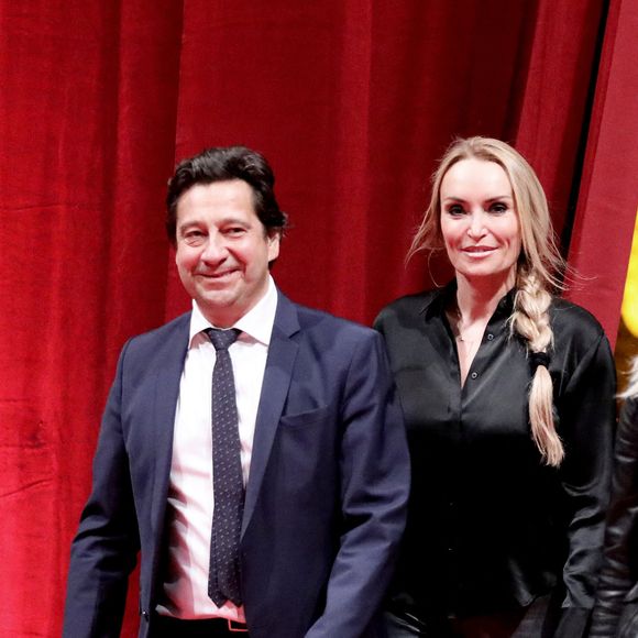 Laurent Gerra et Christelle Bardet - Salle - Cérémonie d'ouverture du Festival Lumière 2021 à Lyon le 9 octobre 2021.
© Dominique Jacovides / Bestimage