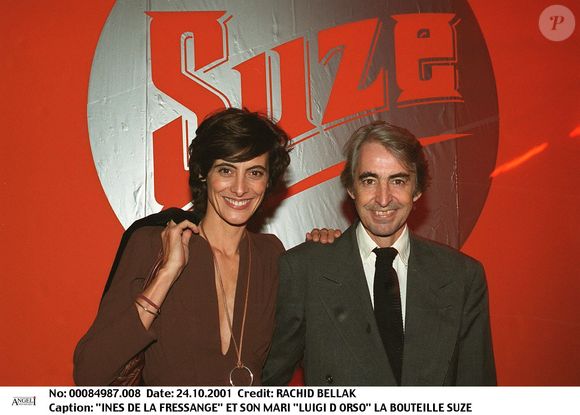 Inès de la Fressange et son mari Luigi d’Urso La Bouteille Suze. RACHID BELLAK / BESTIMAGE