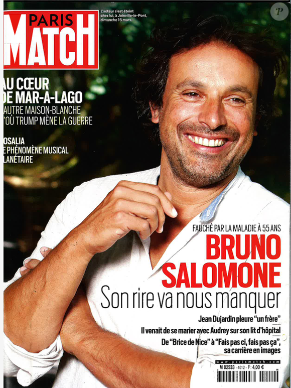 Photo de Bruno Salomone en couverture de "Paris Matche", numéro du 19 mars 2026.