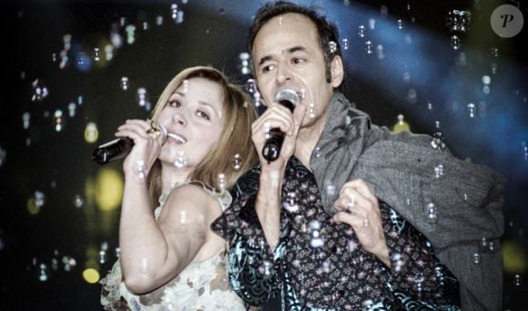 Photo d'archives datant de 2005 de Jean-Jacques Goldman et Lara Fabian. Photo by Jerome Potin/APS-Medias/ABACAPRESS.COM