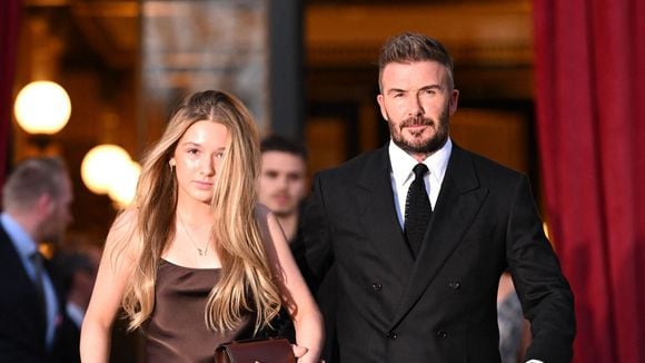 Photo : David Beckham et sa fille Harper Seven sortent de l'hôtel La ...