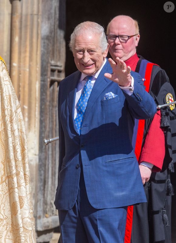 April 20, 2025, London, England, United Kingdom: King CHARLES III (Le roi Charles III d'Angleterre) arrives at the Easter Mattins service at St George's Chapel in Windsor Castle. (Credit Image: © Tayfun Salci/ZUMA Press Wire)