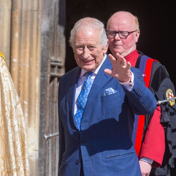 April 20, 2025, London, England, United Kingdom: King CHARLES III (Le roi Charles III d'Angleterre) arrives at the Easter Mattins service at St George's Chapel in Windsor Castle. (Credit Image: © Tayfun Salci/ZUMA Press Wire)