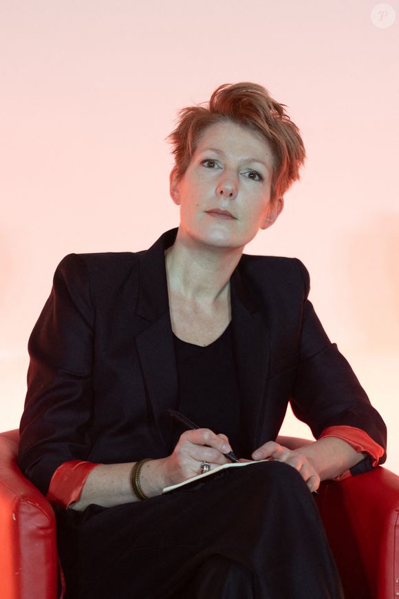 Natacha Polony pendant Le PCF Parti communiste français rendra hommage aux victimes de l'attentat terroriste contre Charlie Hebdo en 2015. L'occasion de présenter l'exposition des dessins du concours international " Rire de Dieu " lancé par Charlie Hebdo le 08 janvier 2025 à Paris, France. Photo by Nasser Berzane/ABACAPRESS.COM