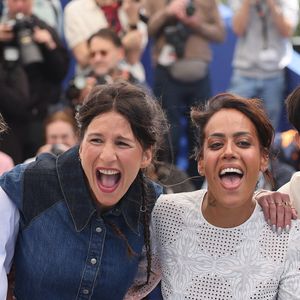 Shirel Nataf, Lise Akoka, Amel Bent et Yuming Hey au photocall du film "Ma Frère" lors du 78ème Festival International du Film de Cannes, au Palais des Festivals à Cannes, France, le 22 mai 2025. © Jacovides-Moreau/Bestimage