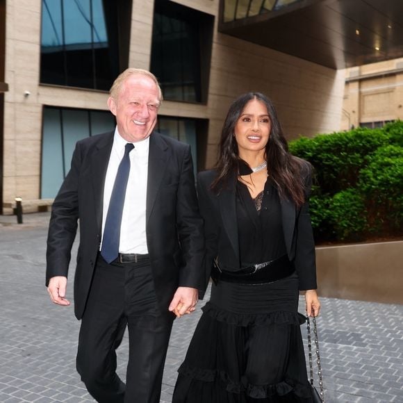 New York, NY  - EXCLUSIF  - Salma Hayek et son mari François-Henri Pinault profitent d'un dîner d'anniversaire intime à New York après leur séjour à Cannes (Backgrid USA / Bestimage).