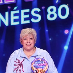 Exclusif - Laurence Boccolini, lors de l’enregistrement de l’emission "On Connait La Chanson Années 80", présentée par L.Boccolini et diffusée le 22 septembre 2026 sur W9, à Paris, France, le 9 avril 2026. © Jack Tribeca/Bestimage