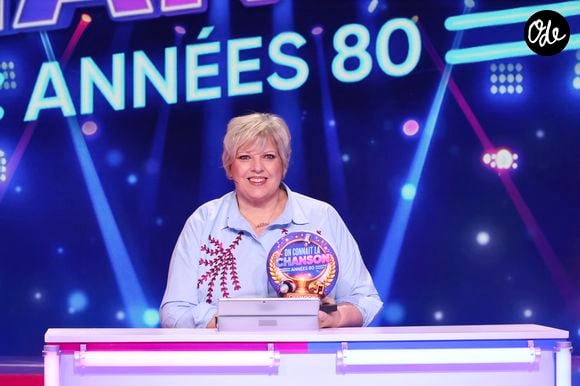 Exclusif - Laurence Boccolini, lors de l’enregistrement de l’emission "On Connait La Chanson Années 80", présentée par L.Boccolini et diffusée le 22 septembre 2026 sur W9, à Paris, France, le 9 avril 2026. © Jack Tribeca/Bestimage
