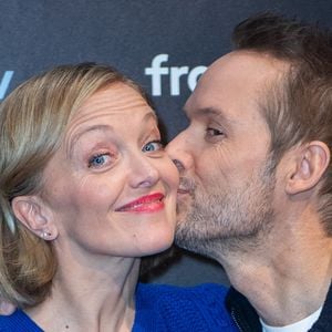 Maya Lauque et Damien Thevenot assistent au 40ème anniversaire de l'émission Télé Matin dans les locaux de France Télévision à Paris, France, le 06 février 2025. Photo by Aurore Marechal/ABACAPRESS.COM