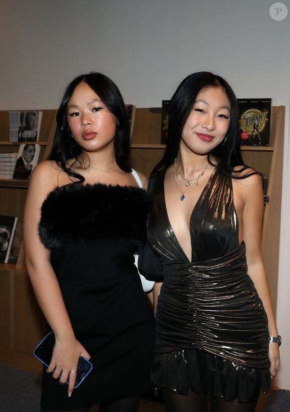 Exclusif - Joy et Jade Hallyday, les filles de L.Hallyday - Soirée d'ouverture de l'exposition Johnny Hallyday à Bruxelles Expo. © Dominique Jacovides / Bestimage