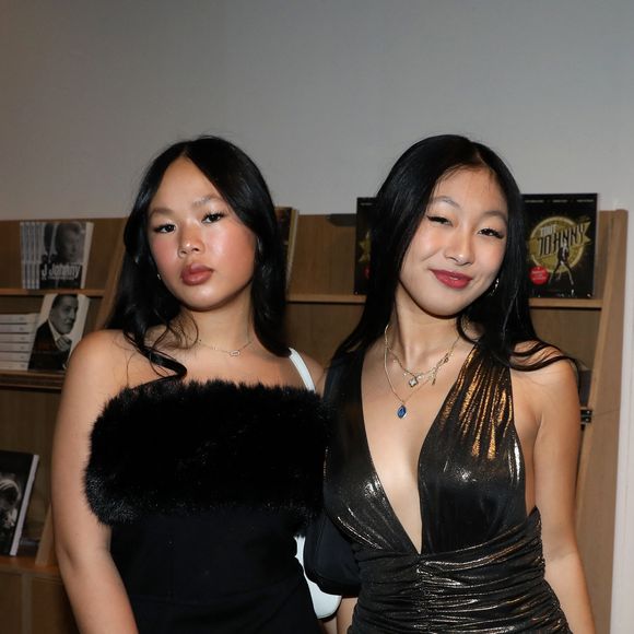 Exclusif - Joy et Jade Hallyday, les filles de L.Hallyday - Soirée d'ouverture de l'exposition Johnny Hallyday à Bruxelles Expo. © Dominique Jacovides / Bestimage