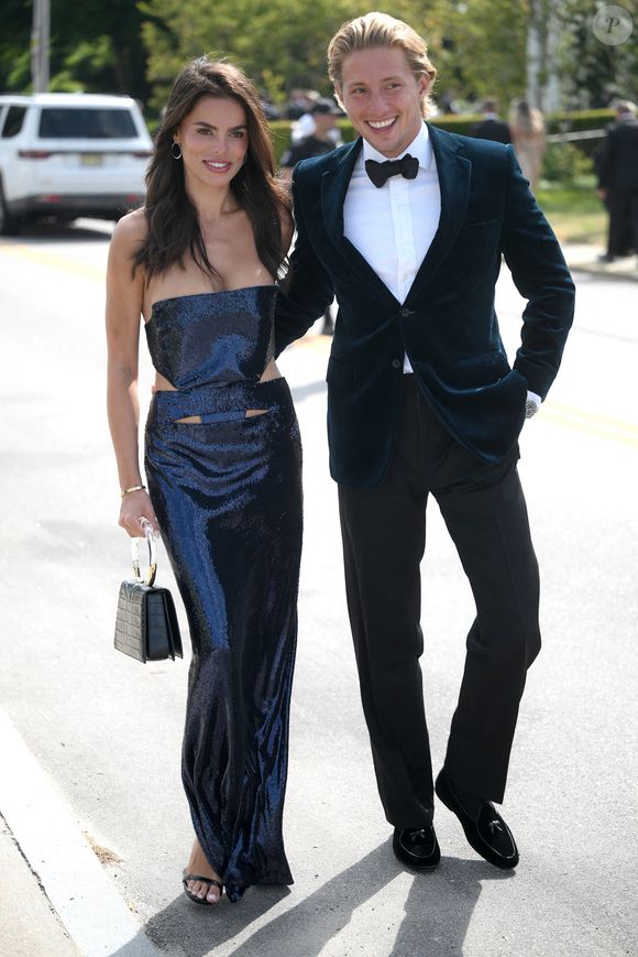 Brooks Nader et le prince Constantin Alexios de Grèce et du Danemark au mariage d'Olivia Culpo et de Christian McCaffrey, quittant Ocean House à Westerly, Rhode Island, USA le 29 juin 2024. © Elder Ordonez/INSTARimages/ABACAPRESS.COM