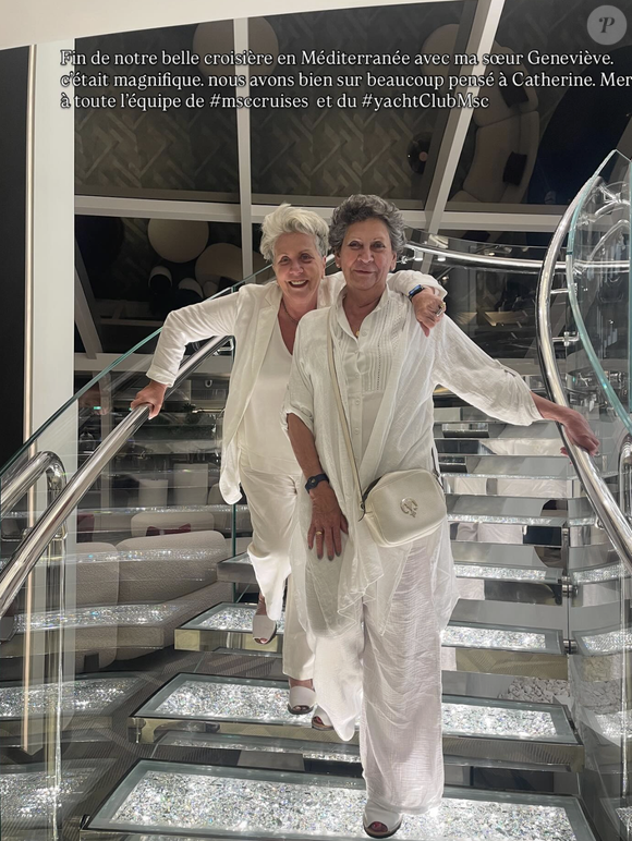 Et avec son autre soeur Geneviève, elle a décidé de rendre hommage à Catherine Laborde lors d'une croisière sur la Méditerranée.

Françoise et Geneviève Laborde