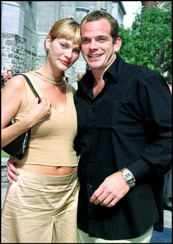 Garou et son amie au baptême du fils de Céline Dion René-Charles à Montréal en 2001 ©AGENCE / BESTIMAGE