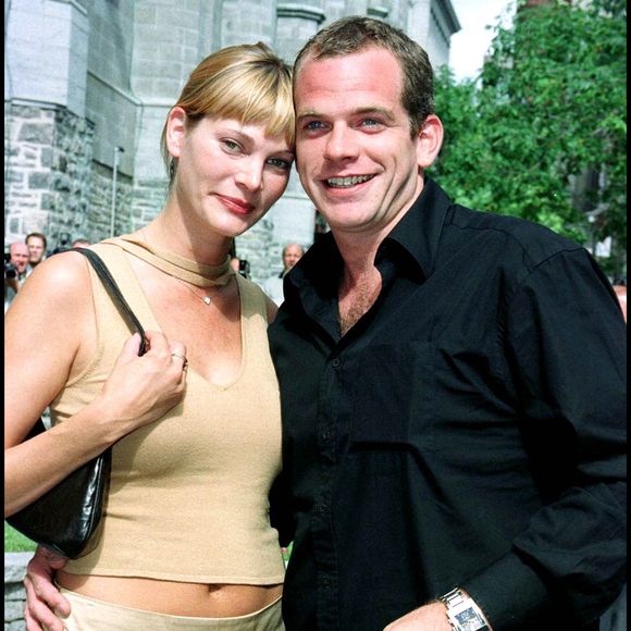 Garou et son amie au baptême du fils de Céline Dion René-Charles à Montréal en 2001 ©AGENCE / BESTIMAGE