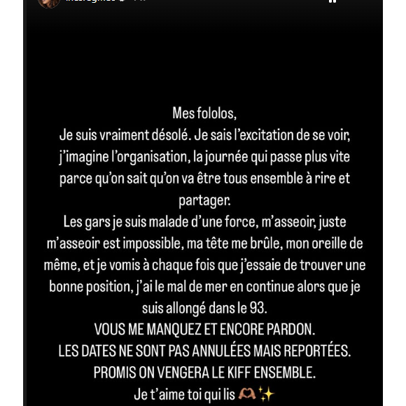 L'humoriste a été contrainte d'annuler trois dates de son spectacle

Inès Reg annonce l'annulation de trois représentations de son spectacle - Instagram, 23 mai 2025
