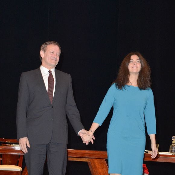 Francis Huster et Cristiana Reali pendant la pièce "Love Letters" au Théâtre Antoine, à Paris, France, le 24 avril 2014. 

Photo par Max Colin/ABACAPRESS.COM