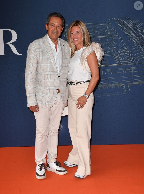 Georges Fenech et sa compagne Marie-Severine Trouban - 2ème édition du gala "Coeur Central" au profit de Terre d'Impact fonds de dotation de la FFT et de l'association "Fête le Mur "sur le Court Central Philippe Chatrier à Roland Garros, Paris le 28 juin 2023. © Veeren/Bestimage