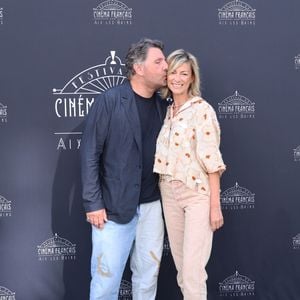 Exclusif - Philippe Lellouche et sa compagne Vanessa Boisjean - Photocall lors de la 3ème édition du Festival du Cinéma Français et de la Gastronomie d'Aix-les-Bains. Le 5 juin 2024
© Denis Guignebourg / Bestimage