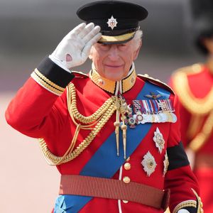 Le roi Charles III d'Angleterre lors de la cérémonie Trooping the Colour à Londres, le 14 juin 2025.
© Jams Whatling / Bestimage