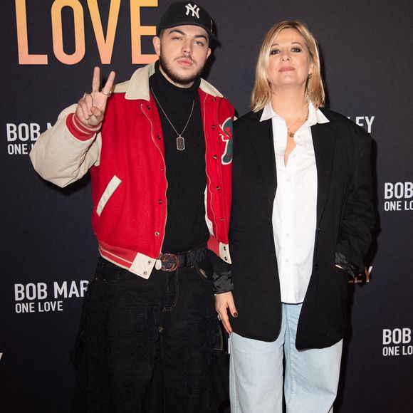 Flavie Flament et son fils assistent à l'avant-première de Bob Marley One Love au cinéma Grand Rex à Paris, France, le 01 février 2024. Photo par Aurore Marechal/ABACAPRESS.COM