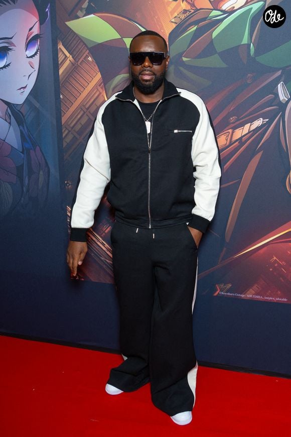 Gims assiste à la première parisienne du film « Demon Slayer - La Forteresse Infinie » au Grand Rex, le 5 septembre 2025 à Paris, en France. Photo de Nasser Berzane/ABACAPRESS.COM