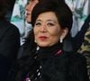 Michele Kang - Célébrités dans les tribunes lors du match de football Ligue 1 McDonald's opposant le Paris Saint-Germain (PSG) à l'Olympique Lyonnais (1-2) au Parc des Princes à Paris. © Christian Liewig/Bestimage