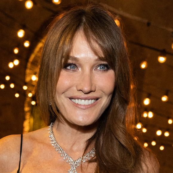 Carla Bruni et son mari Nicolas Sarkozy - Personnalités à la soirée "Women In Motion" par Kering au Château de la Castre lors du 75ème Festival International du Film de Cannes. Le 22 mai 2022 © Olivier Borde / Bestimage