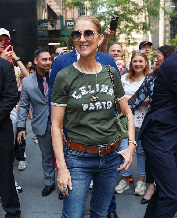 Celine Dion est tout sourire lors d'une sortie en ville, New York City, NY, USA le 17 juin 2024. Photo by Bauer-Griffin/INSTARimages/ABACAPRESS.COM