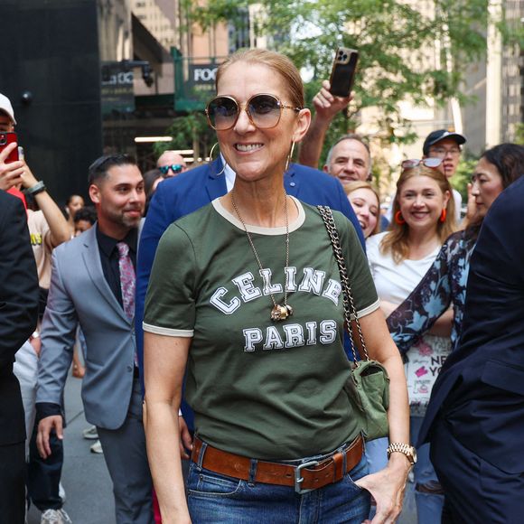 Celine Dion est tout sourire lors d'une sortie en ville, New York City, NY, USA le 17 juin 2024. Photo by Bauer-Griffin/INSTARimages/ABACAPRESS.COM