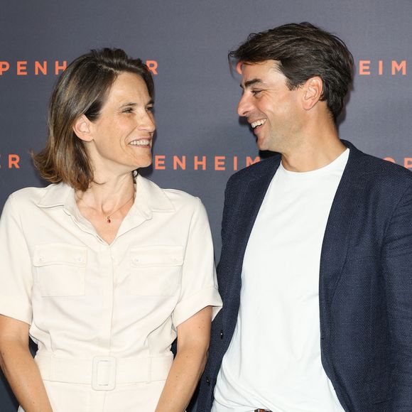 Claire Fournier et son mari Julian Bugier - Première du film "Oppenheimer" au Grand Rex à Paris le 11 juillet 2023. © Coadic Guirec/Bestimage
