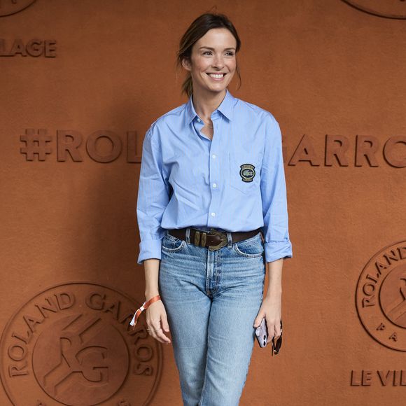 Isabelle Ithurburu - Les célébrités au village lors des Internationaux de France de tennis de Roland Garros 2024 à Paris. Le 5 juin 2024. 
© Jacovides-Moreau/Bestimage