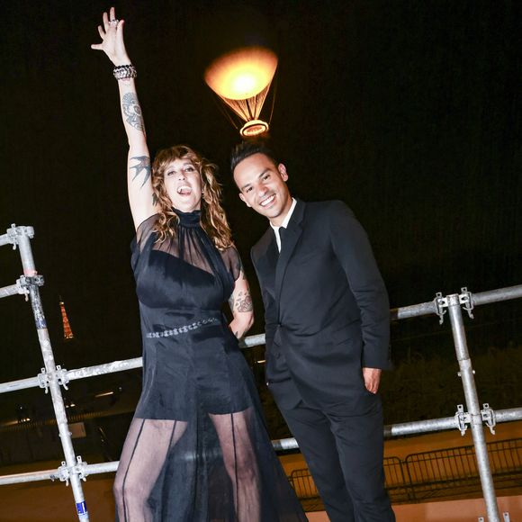 Exclusif - Daphné Burki, Mohamed Bouhafsi, - Backstage de la soirée du "Grand Concert de la fête de la musique" au Jardin des Tuileries, autour de la vasque olympique, retransmis en direct sur France 2 à Paris le 21 juin 2025.
 © Marc Ausset-Lacroix - Jack Tribeca - Christophe Clovis / Bestimage