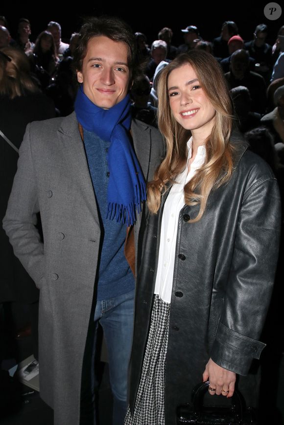 Jean Arnault et Zita d'Hauteville - Défilé Dior Collection Homme Prêt-à-Porter Automne/Hiver 2024-2025 lors de la Fashion Week de Paris (PFW), à l'École Miliatire, Place Fontenoy, à Paris, France, le 19 janvier 2024. © Bertrand Rindoff/Bestimage