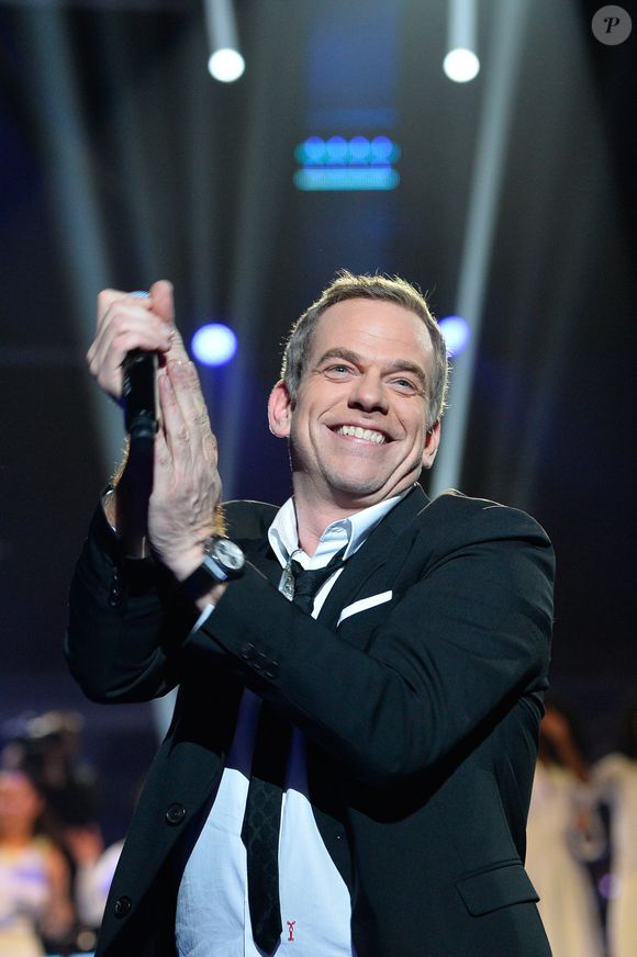Le chanteur Garou (parrain du Téléthon 2016) - 30ème édition du Téléthon 2016 (AFMTéléthon) à l'hippodrome de Longchamp à Paris, France, le 3 décembre 2016.  © Coadic Guirec/Bestimage