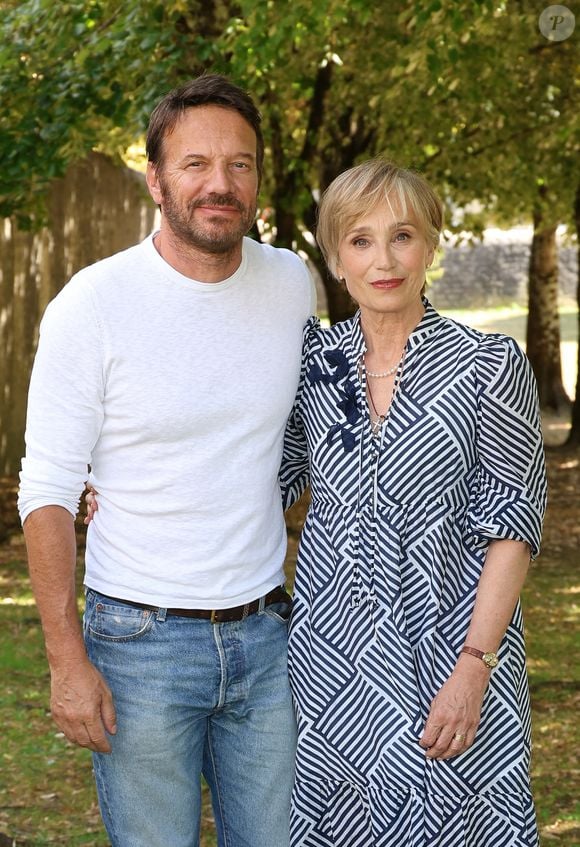 Samuel Le Bihan et Kristin Scott Thomas - Photocall du jury de la 17ème édition du Festival du Film Francophone (FFA) de Angoulême. 
© Coadic Guirec / Bestimage